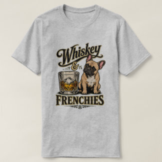 Camiseta Uísque Vintage e Frenchies French Bulldog