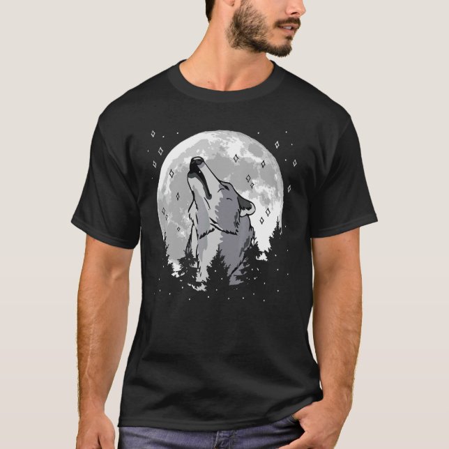 Camiseta Uivando No Lobo 2 Da Lua (Frente)