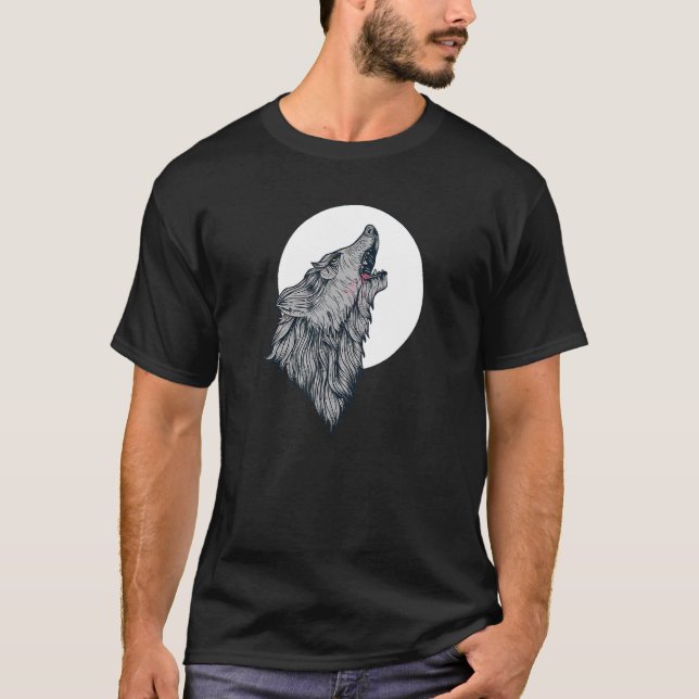 Camiseta Uivando No Lobo 3 Da Lua (Frente)