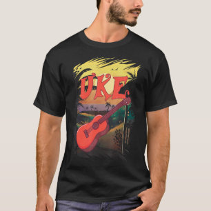 Camiseta Uke Hawaii Ukulele Guitarista Hawaiian Music Ukule
