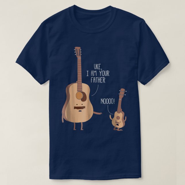 Camiseta Uke I Am Your Father Ukulele Guitar Music 2976 (Frente do Design)