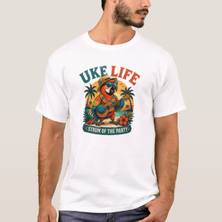 Camiseta Uke Life Parrot – Island Vibes Ukulele Bird