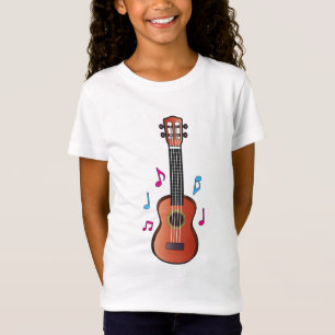 Camiseta Ukelele com notas na cor