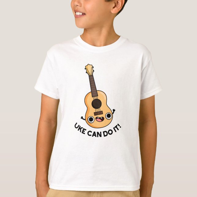 Camiseta Ukelele Pun Pode Fazer Isso Engraçadamente Positiv (Frente)