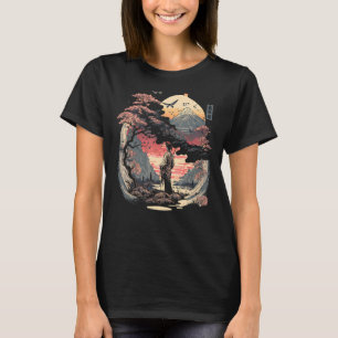 Camiseta Ukiyo e Kanagawa Vintage Japonês Tatuagem Gráfica