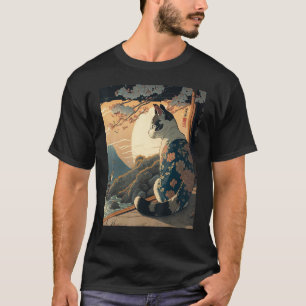 Camiseta Ukiyo e Kanagawa Vintage Japonês Tatuagem Gráfico 