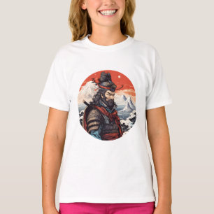 Camiseta Ukiyo-e samurai Japão