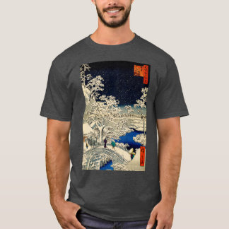 Camiseta Ukiyoe Ando Hiroshige Yuhi Hill e Drum Bridg