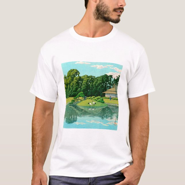 Camiseta ukiyoe hasui No50 Okayama Korakuen (Frente)