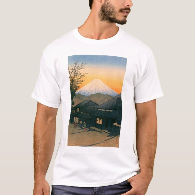 Camiseta ukiyoe hasui No53 Mt. Fuji seen from Yui-cho (Frente)