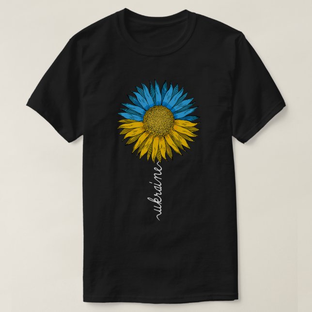 Camiseta Ukraine Flag Colors Sunflower Ukrainian Lovers Lov (Frente do Design)