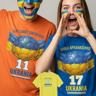 Camiseta Ukraine Football National Flag Heritage Soccer