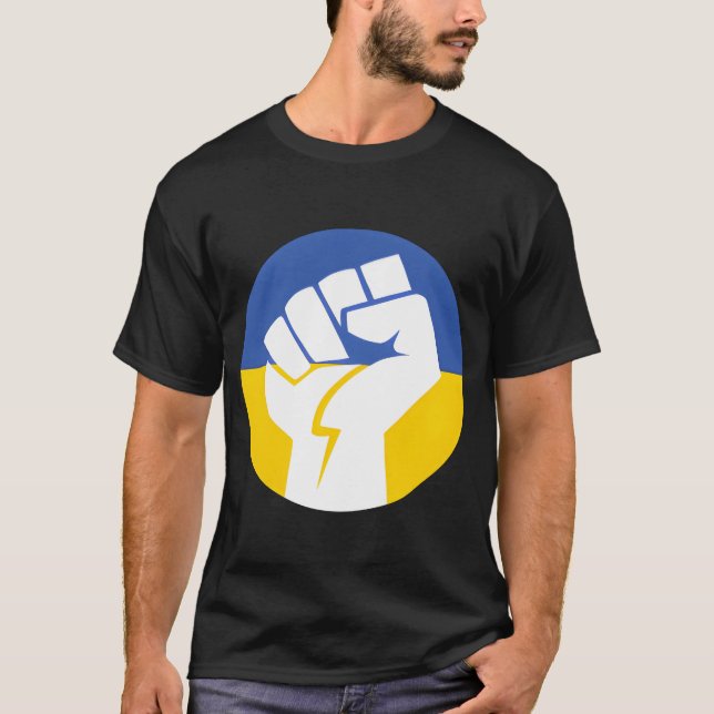 Camiseta Ukraine Small Fist Solidarity Stand With Support A (Frente)