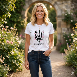 Camiseta UKRAINE. Trident. Ukrainian Coat of Arms. 