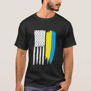Camiseta Ukrainian American Half Ukraine Half America