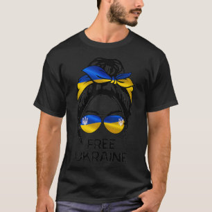 Camiseta Ukrainian Flag, Ukraine Pride Women Messy Bun Free
