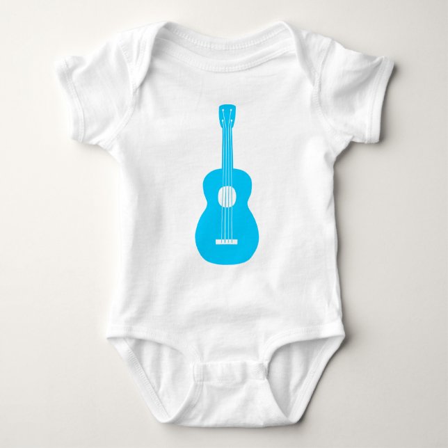 Camiseta Ukulele - Azul Celeste (Frente)
