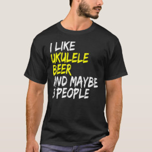 Camiseta Ukulele dizendo música de guitarra eu gosto de cer