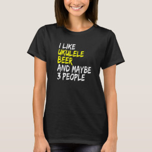 Camiseta Ukulele dizendo música de guitarra Eu gosto de cer