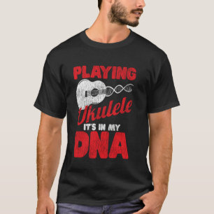 Camiseta Ukulele havaiano tocar ukulele Está no meu DNA