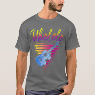 Camiseta Ukulele havaiano Uke 80S 90S Ukulele vintage