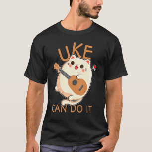 Camiseta Ukulele Impressão Usa Pode Fazer Isso Gato