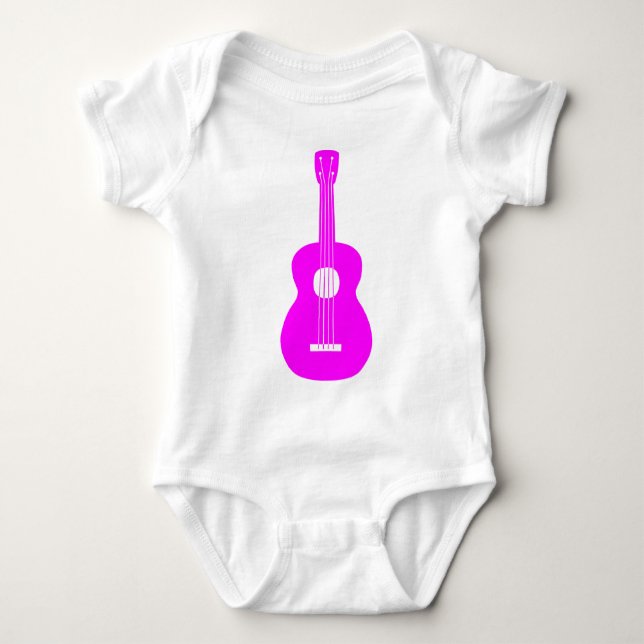 Camiseta Ukulele - Magenta (Frente)