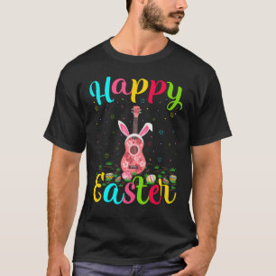 Camiseta Ukulele Music Easter Bunny Ukulele Happy East