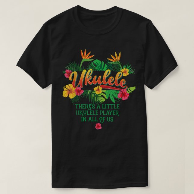 Camiseta Ukulele Music Tee, Hawaiian For Men and Women, Lov (Frente do Design)