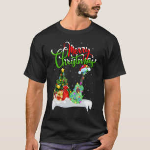 Camiseta Ukulele Music Xmas Decorations Papais noeis Ukulel