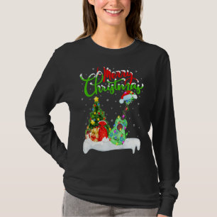 Camiseta Ukulele Music Xmas Lighting Papais noeis Ukulele C