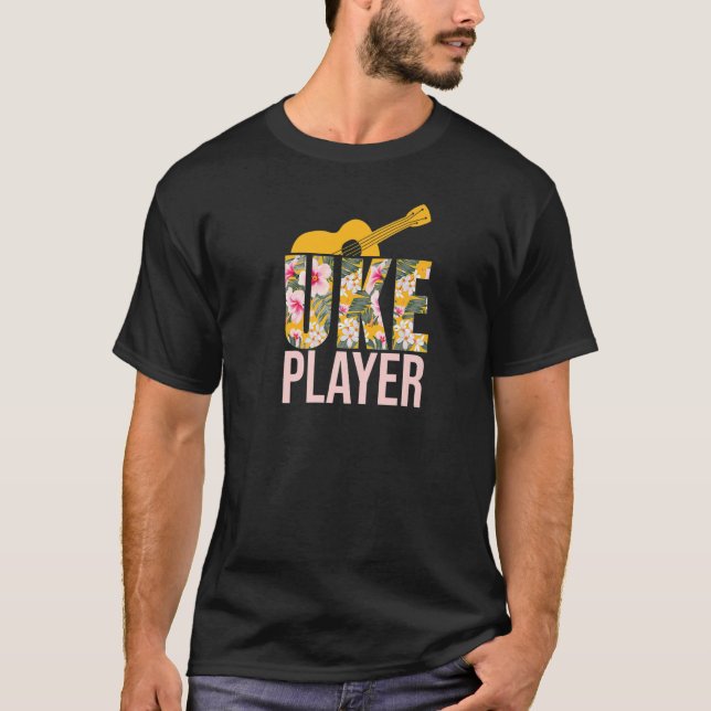 Camiseta Ukulele Musical Ukulele do Tocador de Violão (Frente)