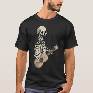 Camiseta Ukulele Player Retro Skeleton Ukulele Guitar