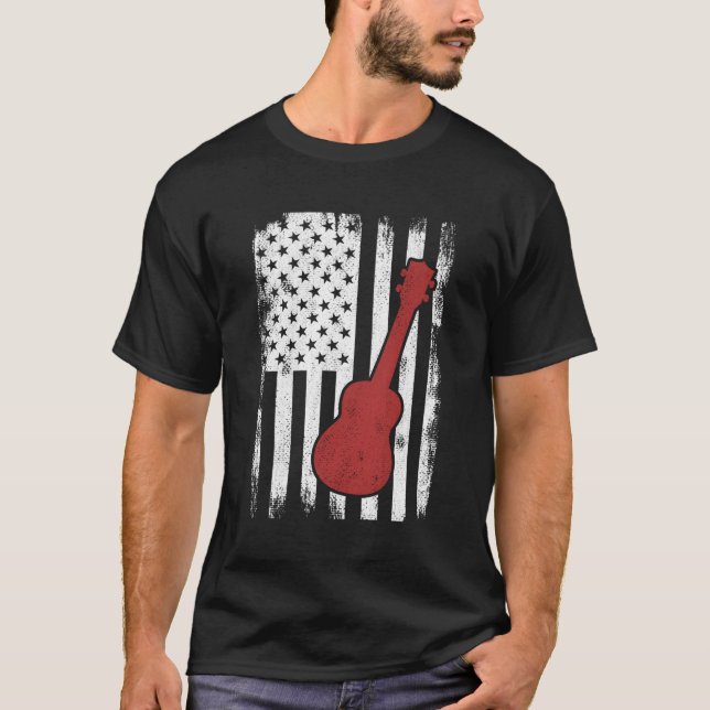Camiseta Ukulele Player Ukulele Músico (Frente)