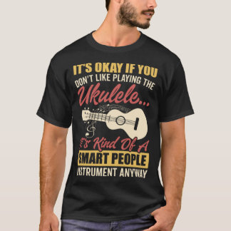 Camiseta Ukulele Smart People Instrument Hawaiian Guitar Pl