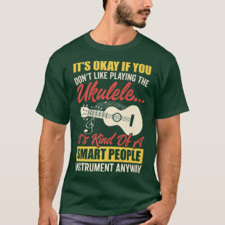 Camiseta Ukulele Smart Pessoas Instrumento da Violão Havaia