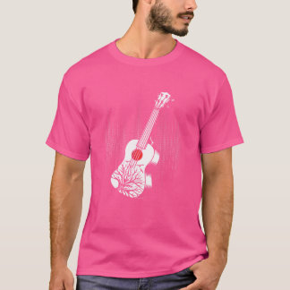 Camiseta Ukulele Sound Wave Hawaiian Acoustic Musical Uke
