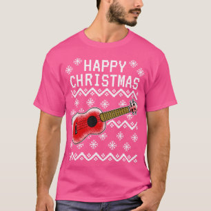 Camiseta Ukulele Ugly Christmas Ukulelist Musical Xmas 202