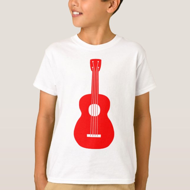 Camiseta Ukulele - vermelho (Frente)
