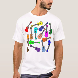 Camiseta Ukuleles Coloridos