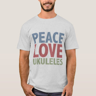Camiseta Ukuleles do amor da paz