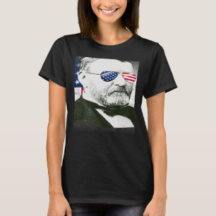 Camiseta Ulisses S Grant USA Flag Patriótico Americano Band