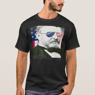 Camiseta Ulisses S Grant USA Flag Patriótico Americano Band