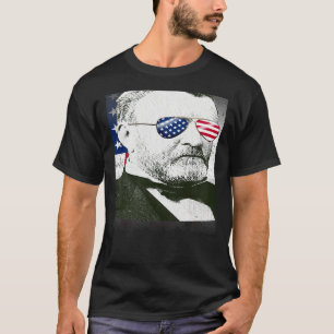 Camiseta Ulisses S Grant USA Flag Patriótico Americano Band