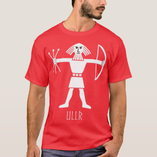 Camiseta Ullr Norse Viking Deus da Archery Ski Hunando Wint