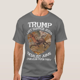 Camiseta Última Ceia Socialista de Trump JudasJesus Muçulma