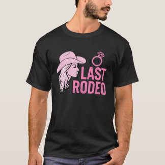 Camiseta Última Festa de Solteira de Rodeio Engraçada Noiva