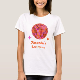Camiseta Última Festa Disco Rosa Laranja
