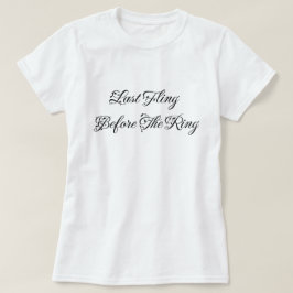 Camiseta Última Fuga Antes da Tipografia Elegante do Anel