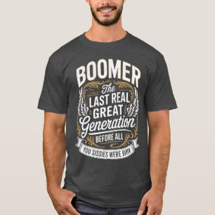 Camiseta Última Geração Real Humor Baby Boomer Boomer Diver